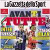 La Gazzetta dello Sport in apertura sulle vittorie di Inter, Milan e Atalanta: "Avanti tutte"