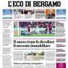 L'Eco di Bergamo in prima pagina: "Atalanta da 10. Vince a Cagliari e resta in vetta"