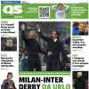 QS oggi in prima pagina sul duello tra le milanesi: "Milan-Inter derby da urlo"