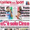 L'apertura del Corriere dello Sport: "C'è solo Ciro". Crisi di attaccanti, Mancini lancia l'allarme
