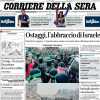 Corriere della Sera in prima pagina: "L'Inter batte l'Empoli e insegue il Napoli"