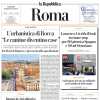 La Repubblica ed. Roma: "Lukaku salva la Roma in Olanda. Lazio, il libro per i 50 anni d'oro"