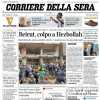 Il Corriere della Sera in apertura: "Torino in vetta alla classifica"