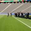 Italia, walk around all'Olympiastadion. Col gruppo azzurro anche Beppe Marotta