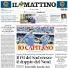 Napoli, Di Lorenzo decide la sfida con il Lecce. Il Mattino in prima pagina: "Io capitano"