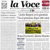 La Voce in prima pagina: "Roma-Feyenoord, allarme tifoserie"