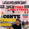 L’apertura de La Gazzetta dello Sport: “Conte torna allo Stadium. Il Toro vola in testa”