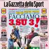 L’apertura odierna de La Gazzetta dello Sport sui sorteggi Champions: “Facciamo 3 su 3!”