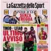 L'apertura de La Gazzetta dello Sport sul Milan: "Theo e Leao: ultimo avviso"