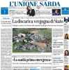 Anche L'Unione Sarda apre la prima pagina con Bove: "Migliora e incita la Fiorentina"