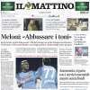 L'apertura de Il Mattino: "Napoli a pranzo sul campo «ridotto»"