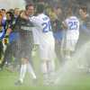 28 aprile 2010, gli irrigatori del Camp Nou festeggiano l'Inter: è finale di Champions