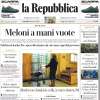 La Repubblica: "Esordio amaro: Italia sconfitta a Napoli dagli inglesi"