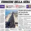 Corriere della Sera in prima pagina: "Droga, fermato Radja Nainggolan in Belgio"