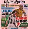 La Gazzetta dello Sport in prima pagina: "Lautaro da urlo, Vlahovic da sogno"