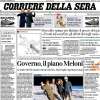 Il Corriere della Sera in prima pagina quest’oggi: “Il Milan sconfitto, la Juve si ritrova”