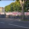 Rimini, striscione di contestazione fuori dal 'Neri': "Scarcella-Perini Prestanoe...