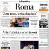 La Repubblica (ed. Roma): "Il giorno del derby, chiusure e aree off limits"