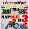 La Gazzetta dello Sport apre sul Napoli e le italiane in Champions: "Napolé! E 3"