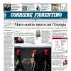 La prima pagina del Corriere Fiorentino sulla sfida tra Inter e Fiorentina: "All'attacco"