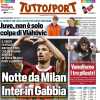 Tuttosport in prima pagina sulla vittoria rossonera: "Notte da Milan: Inter in Gabbia"