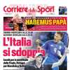 Il Corriere dello Sport apre: "L'Italia si sdoppia". In campo azzurri e Sinner