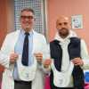 Entella, iniziativa per i 110 anni: bavaglino biancoceleste per i nati all'ospedale di Lavagna