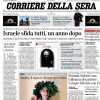 Il Corriere della Sera in prima pagina: "Il Milan sbaglia due rigori e va ko a Firenze"