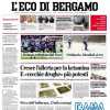 L'Eco di Bergamo titola in prima pagina: "Atalanta rallentata dal Toro"