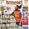 Tuttosport in prima pagina con le garanzie di Favre: "Thuram, gol e assist con Motta"