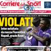 L'Inter cade a Firenze e resta a -3 dal Napoli, il Corriere dello Sport in apertura: "Violati"