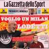 La Gazzetta dello Sport apre sulla scomparsa di Lodetti: "Addio al polmone del Diavolo"