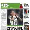 QS in prima pagina sulla Juve ok in Europa League: "C'è un Angel per la signora"