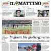 Napoli, quattro reti al Lecce al Via del Mare. Il Mattino in prima pagina: "Poker Real"
