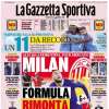 L'apertura de La Gazzetta dello Sport: "Milan, formula rimonta". A gennaio obiettivo Ziyech