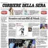 Corriere della Sera in prima pagina: "Una rimonta incredibile: la Supercoppa al Milan"