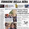 Corriere della Sera in prima pagina: "Il Napoli cade in casa, Inter vittoria thriller"