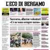 L'Eco di Bergamo in apertura: "L'Atalanta a Napoli sfida la capolista"