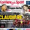 Il Corriere dello Sport in prima pagina sul derby vinto dalla Roma: "Claudio Re"