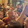 Roma, corteo per il 98° compleanno: Candela si unisce ai tifosi, le immagini