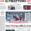 Napoli stoppato dalla Roma, Il Mattino titola oggi: "Non è successo niente"