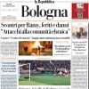 Pari Roma nel finale, La Repubblica (Bologna) in apertura: "La beffa dell'ultimo secondo"