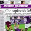 Il Corriere Fiorentino in apertura sui viola di Italiano in crisi: "Che capitombolo!"