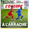 Francia seconda nel Gruppo D, L'Equipe titola così in prima pagina: "Rischio"