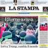 La Stampa in prima pagina: "Cairo, il mercato lumaca e il cuore Toro a Firenze"