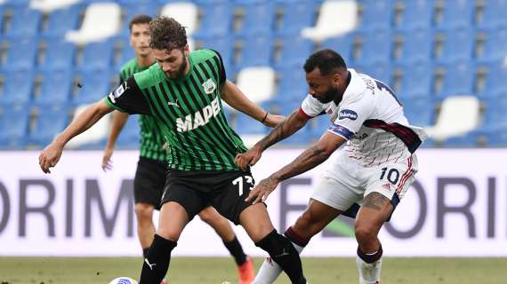 Sassuolo e Cagliari non si fanno male: finisce 1-1, Bourabia risponde con una magia a Simeone