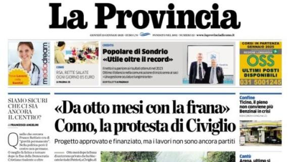 La Provincia di Como: "Paz, Strefezza, Diao e Fadera: in quattro per tre posti"