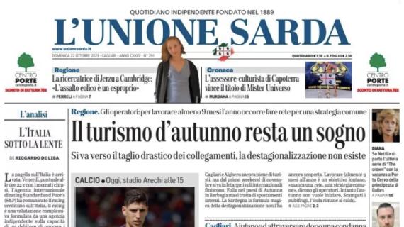 L'Unione Sarda in prima pagina: "Cagliari, a Salerno per la svolta"