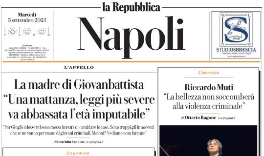 la Repubblica (Napoli) titola: "Osimhen, De Laurentiis chiude la porta gli arabi"