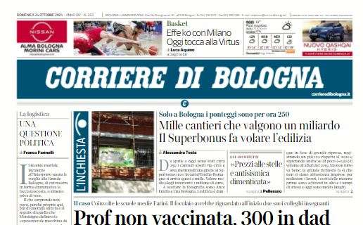 L'apertura del Corriere di Bologna: "Troppo Milan (e Valeri) per il Bologna"